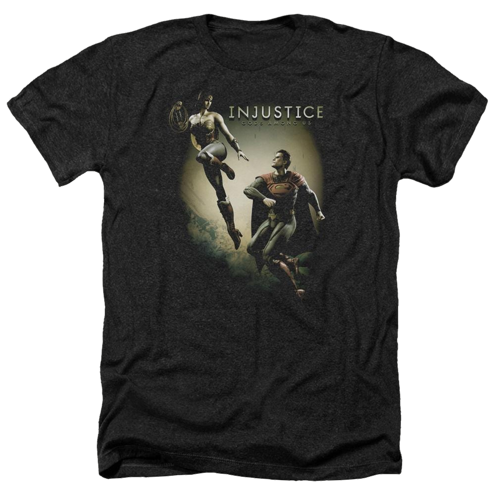 Injustice Gods Among Us Battle Of The Gods Men's Heather T-Shirt Men's Heather T-Shirt Injustice Gods Among Us