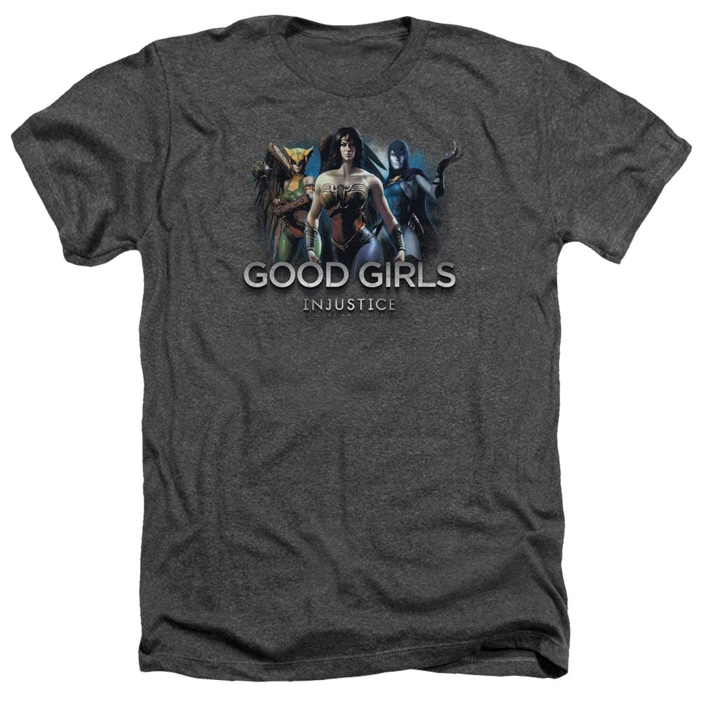 Injustice Gods Among Us Good Girls Men's Heather T-Shirt Men's Heather T-Shirt Justice League