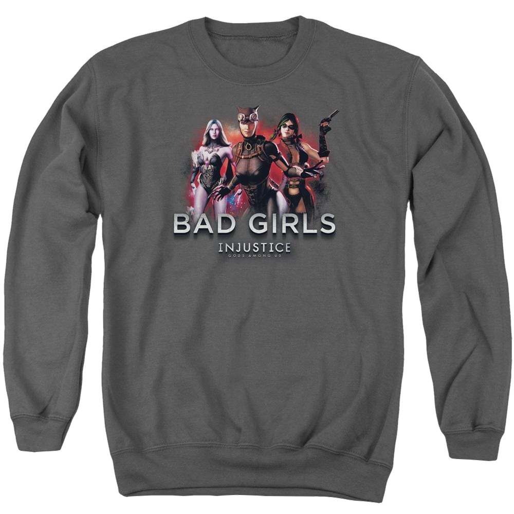 Injustice Gods Among Us Bad Girls Men's Crewneck Sweatshirt Men's Crewneck Sweatshirt Injustice Gods Among Us