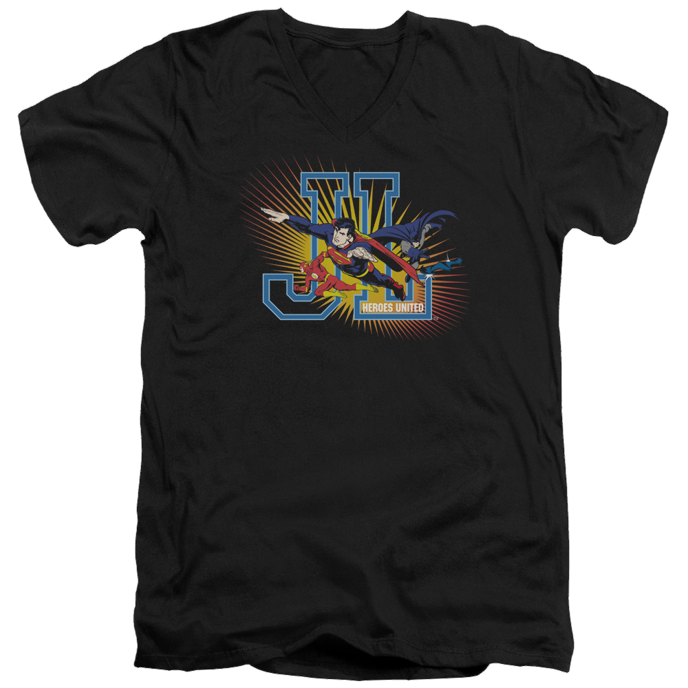Justice League Heroes United Men's V-Neck T-Shirt Men's V-Neck T-Shirt Justice League