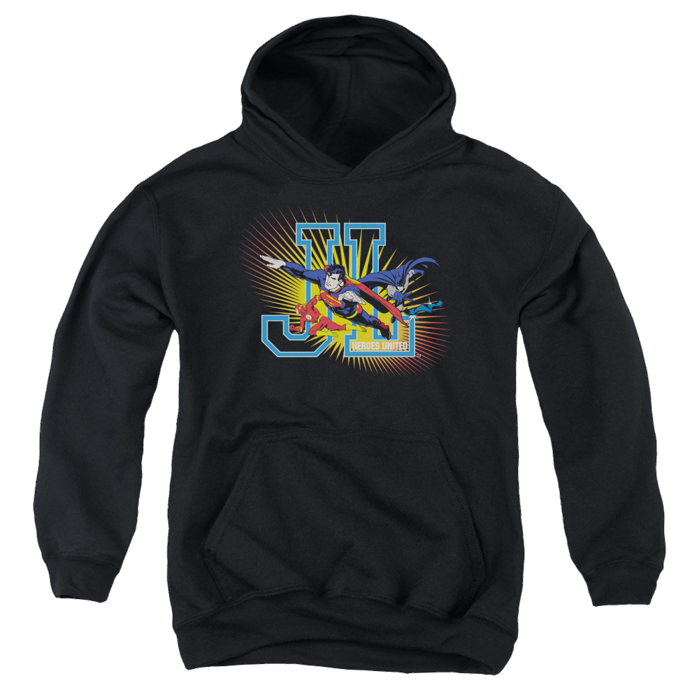 Justice League Heroes United - Youth Hoodie Youth Hoodie (Ages 8-12) Justice League