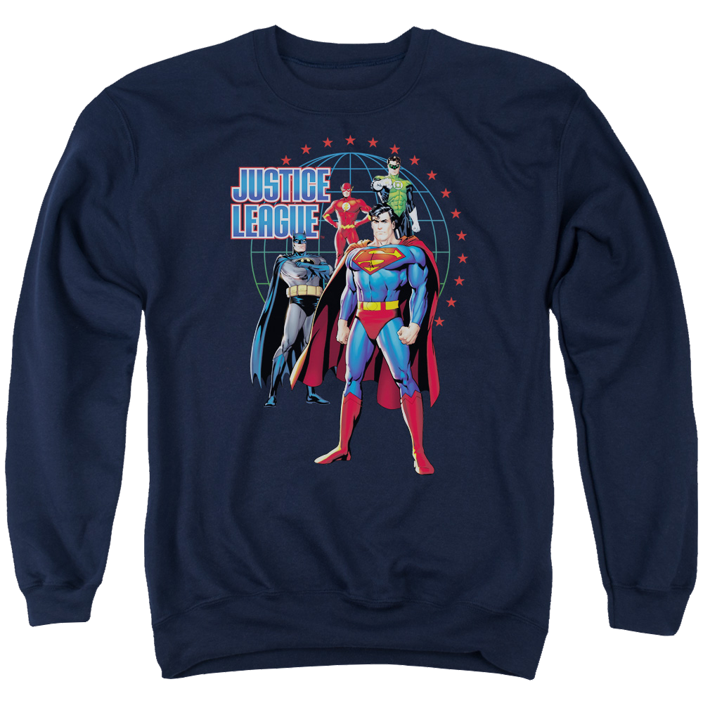 Justice League Protectors Men's Crewneck Sweatshirt Men's Crewneck Sweatshirt Justice League