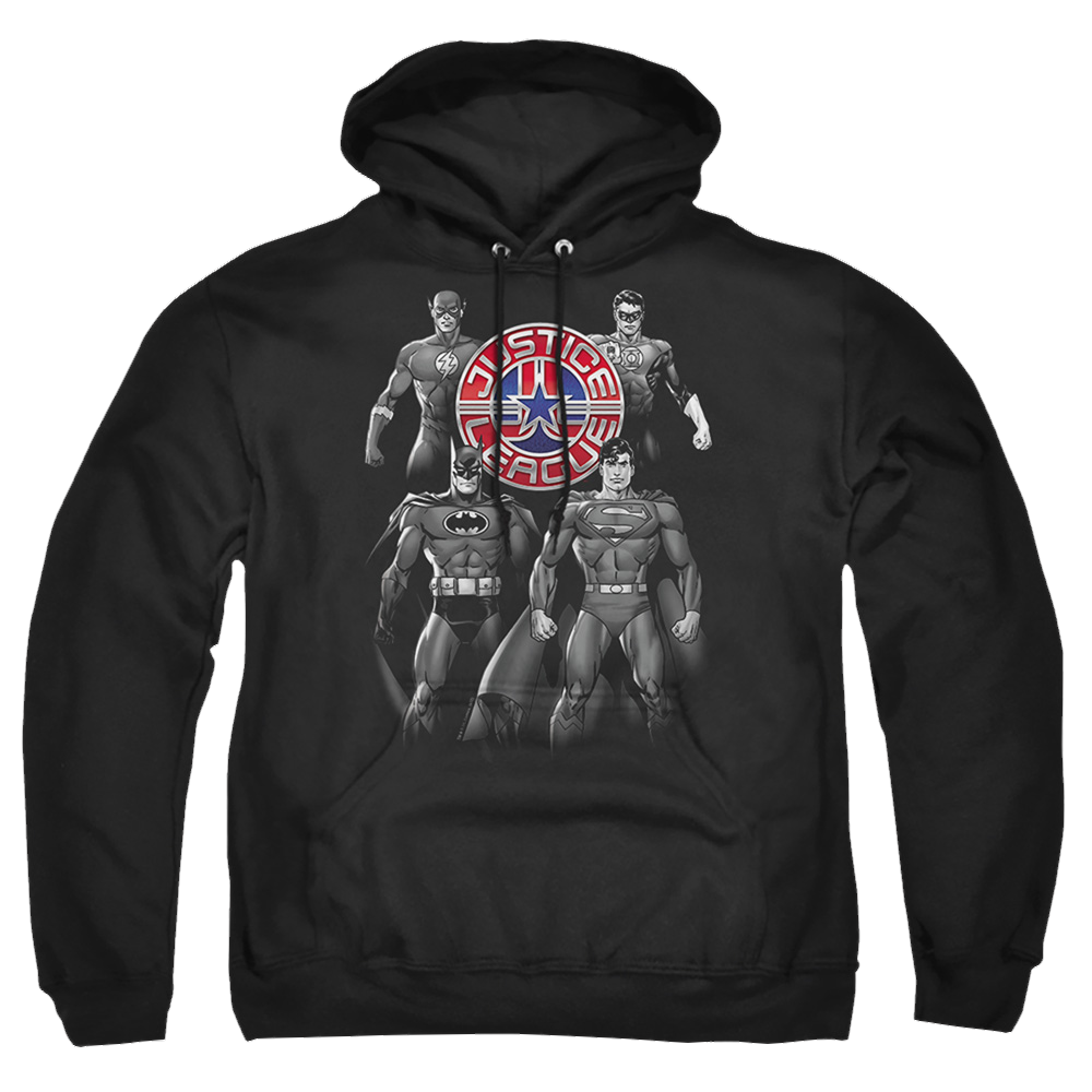 Justice League Shades Of Gray Pullover Hoodie Pullover Hoodie Justice League