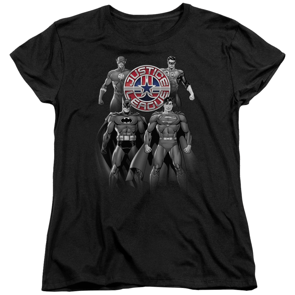 Justice League Shades Of Gray Women's T-Shirt Women's T-Shirt Justice League