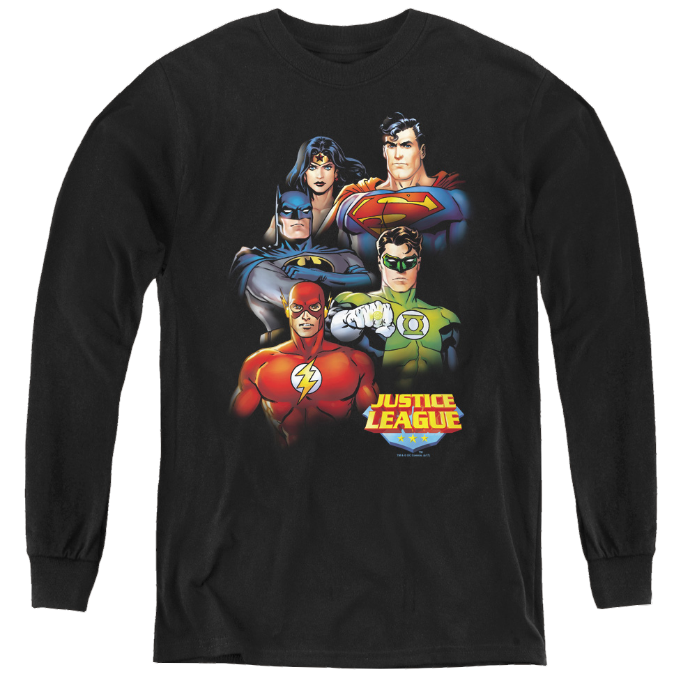 Justice League Group Portrait - Youth Long Sleeve T-Shirt Youth Long Sleeve T-Shirt Justice League
