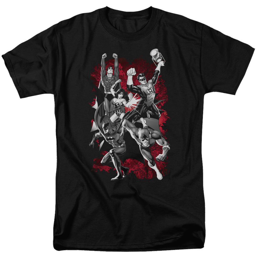 Justice League Jla Explosion Men's Regular Fit T-Shirt Men's Regular Fit T-Shirt Justice League