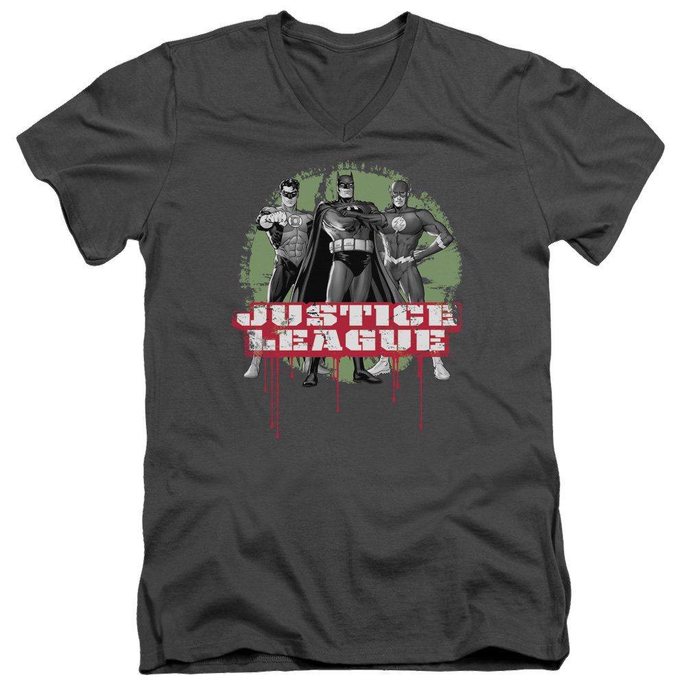 Justice League Jla Trio Men's V-Neck T-Shirt Men's V-Neck T-Shirt Justice League