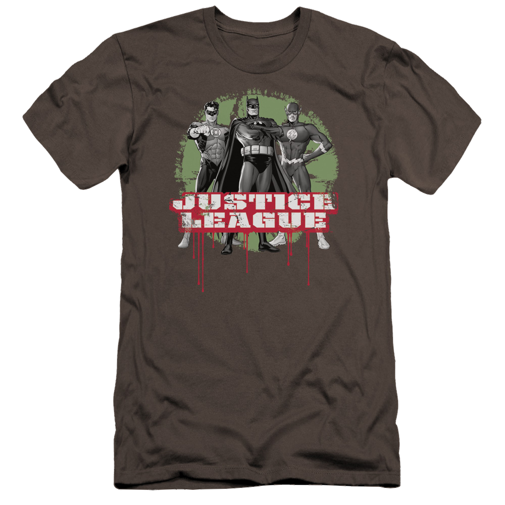 Justice League Jla Trio Men's Premium Slim Fit T-Shirt Men's Premium Slim Fit T-Shirt Justice League