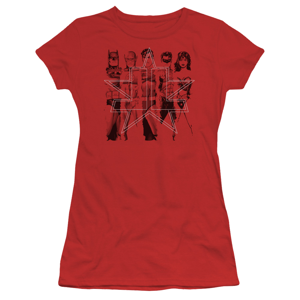 Justice League Five Stars Juniors T-Shirt Juniors T-Shirt Justice League