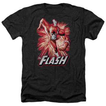 Charcoal men's heather t-shirt with Flash Red & Gray graphic