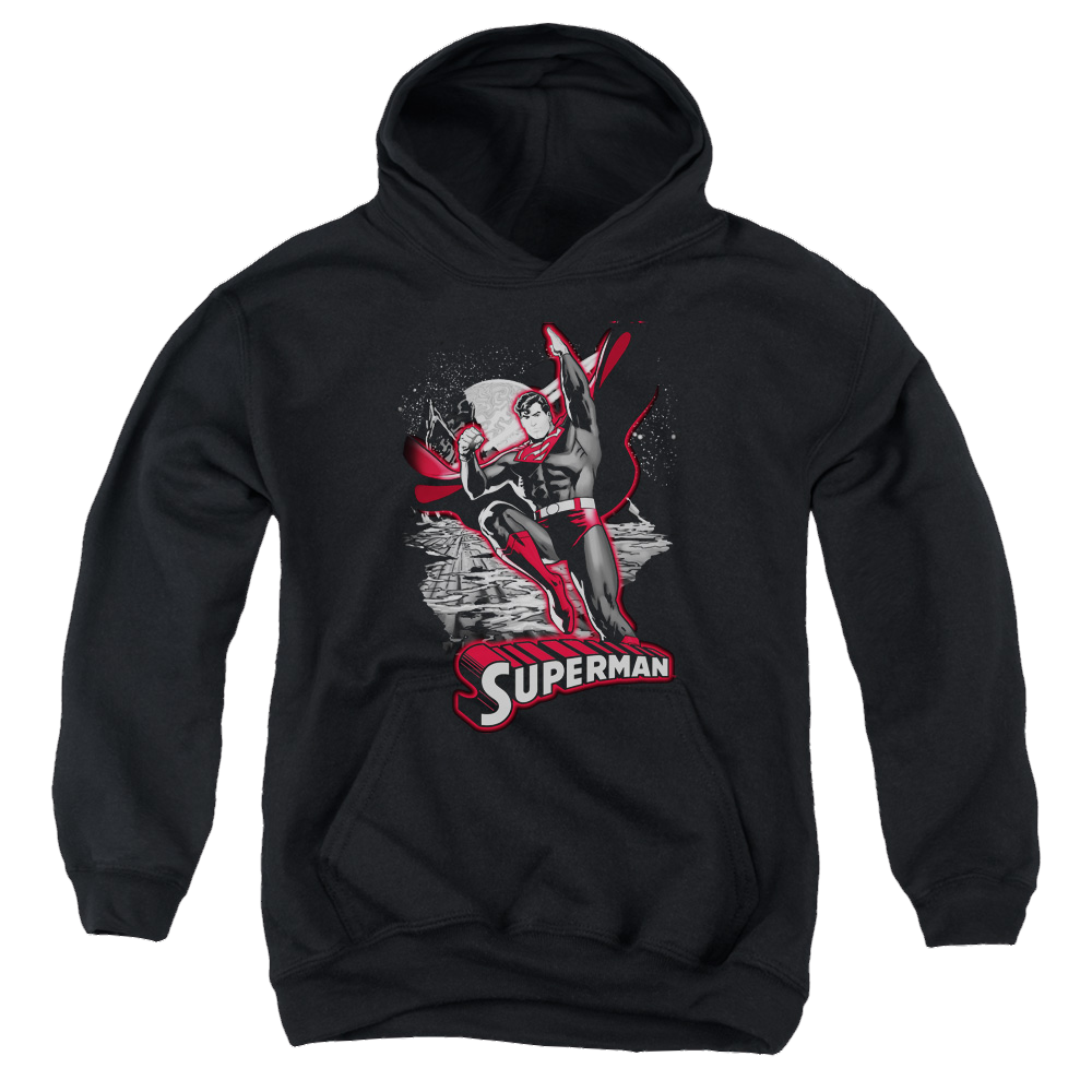 Superman Superman Red & Gray - Youth Hoodie Youth Hoodie (Ages 8-12) Superman