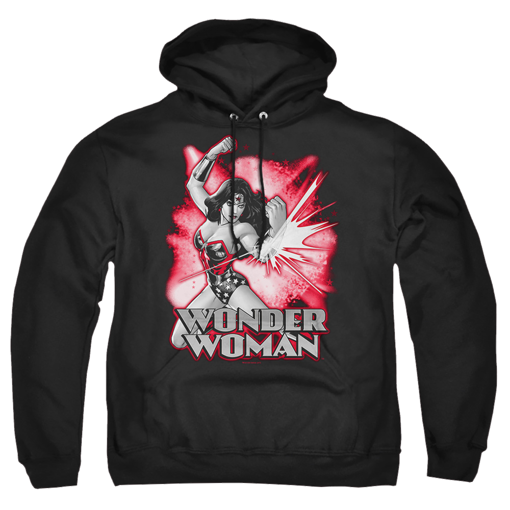 Justice League Wonder Woman Red & Gray Pullover Hoodie Pullover Hoodie Wonder Woman