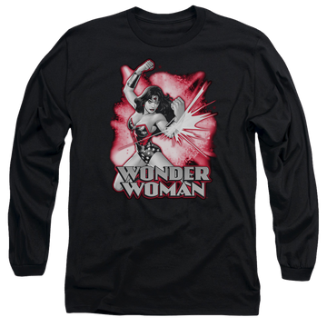 Justice League Wonder Woman Red & Gray Men's Long Sleeve T-Shirt Men's Long Sleeve T-Shirt Wonder Woman