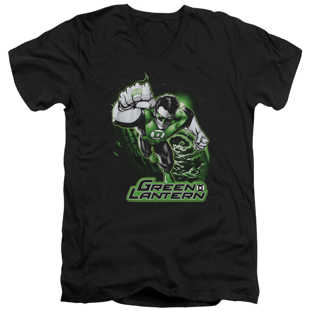 Green Lantern Green Lantern Green & Gray - Men's V-Neck T-Shirt Men's V-Neck T-Shirt Green Lantern