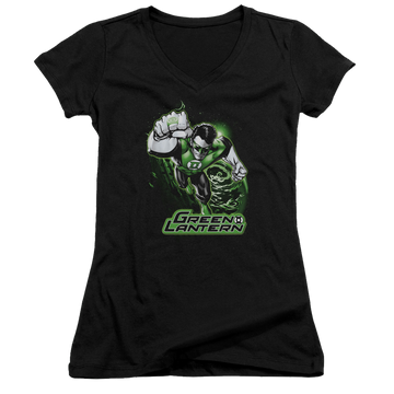Green Lantern Green Lantern Green & Gray - Juniors V-Neck T-Shirt Juniors V-Neck T-Shirt Green Lantern