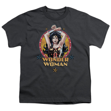 Wonder Woman Powerful Woman - Youth T-Shirt Youth T-Shirt (Ages 8-12) Wonder Woman