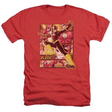 Red men's heather t-shirt with Flash graphic