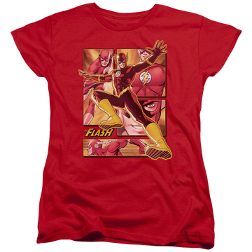 Red women's t-shirt with Flash graphic