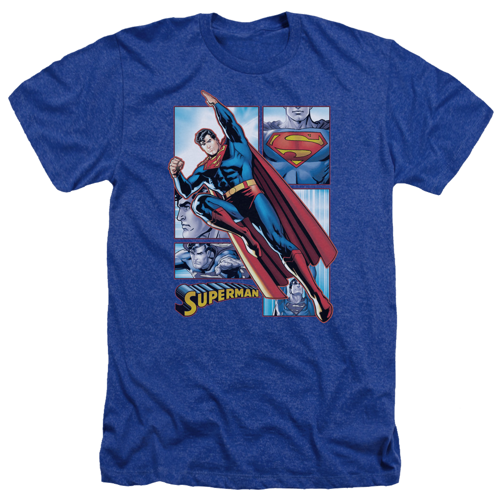 Justice League Superman Panels Men's Heather T-Shirt Men's Heather T-Shirt Superman