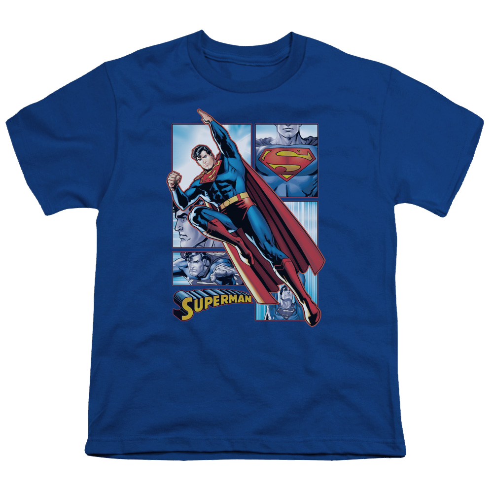 Superman Superman Panels - Youth T-Shirt Youth T-Shirt (Ages 8-12) Superman
