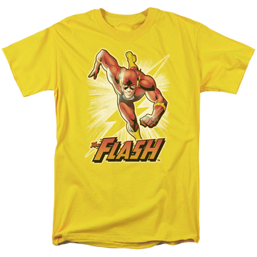 Yellow men's regular fit t-shirt with Flash Yellow graphic