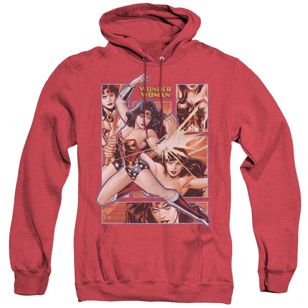 Wonder Woman Wonder Woman Panels - Heather Pullover Hoodie Heather Pullover Hoodie Wonder Woman