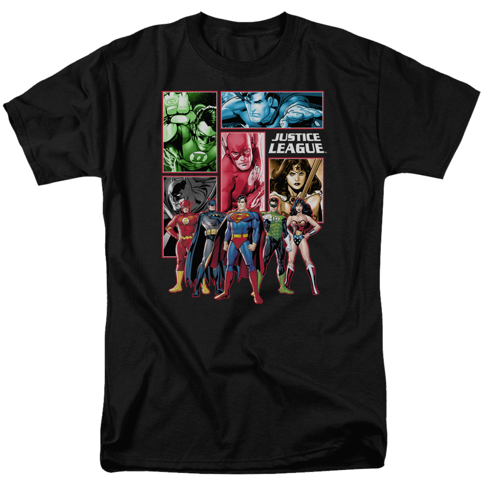 Justice League Justice League Panels Men's Regular Fit T-Shirt Men's Regular Fit T-Shirt Justice League