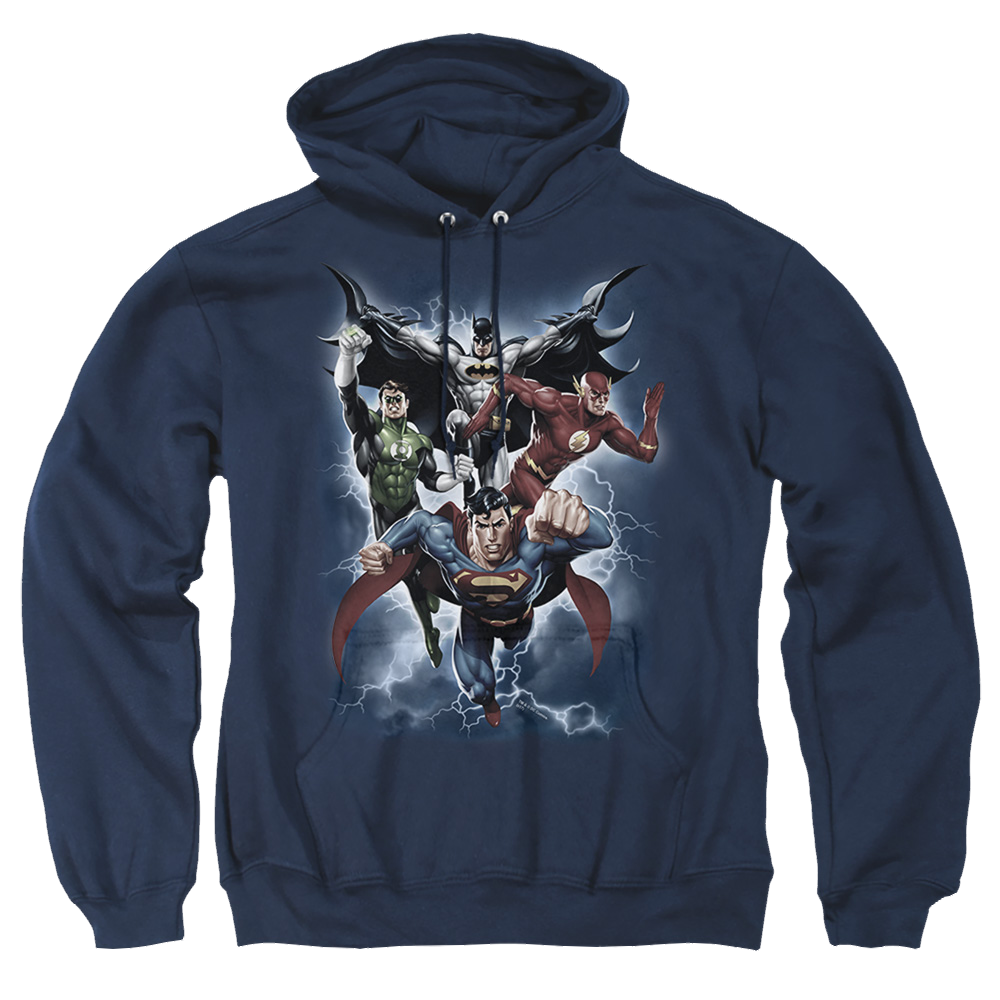Justice League The Coming Storm Pullover Hoodie Pullover Hoodie Justice League