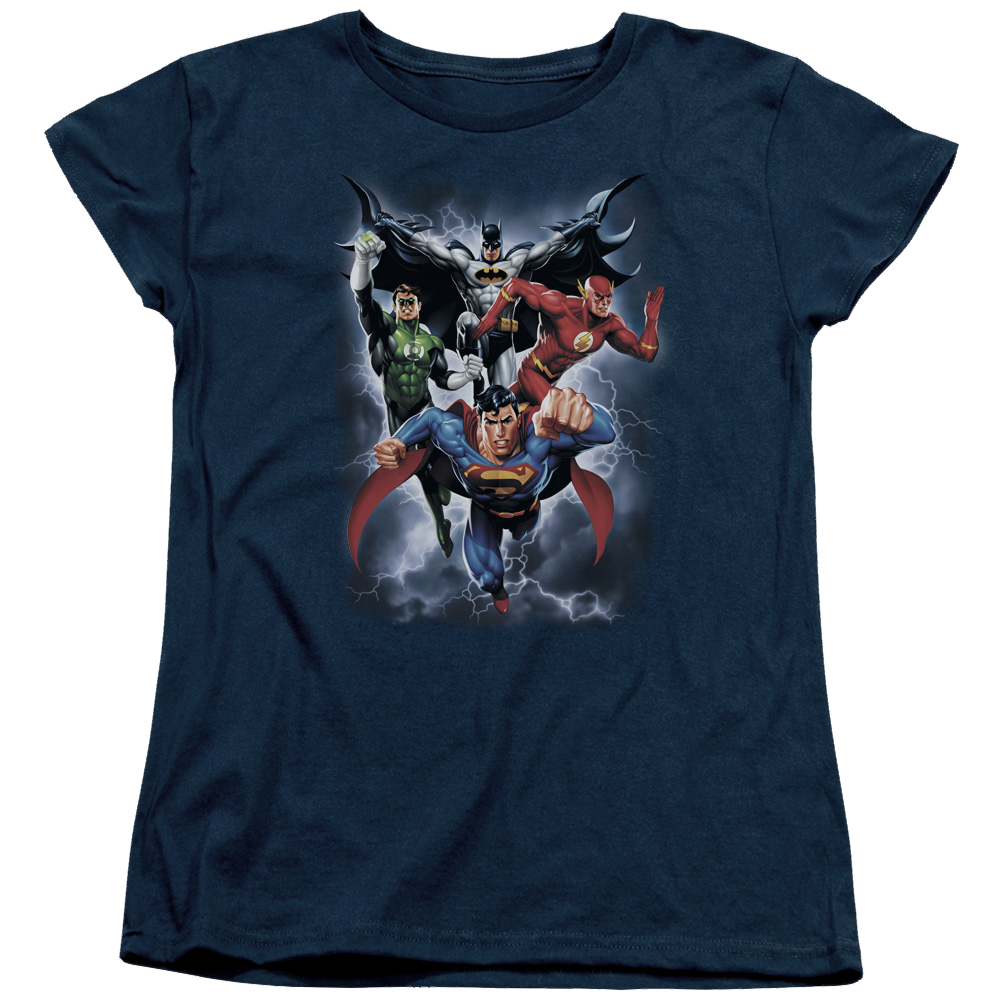Justice League The Coming Storm Women's T-Shirt Women's T-Shirt Justice League