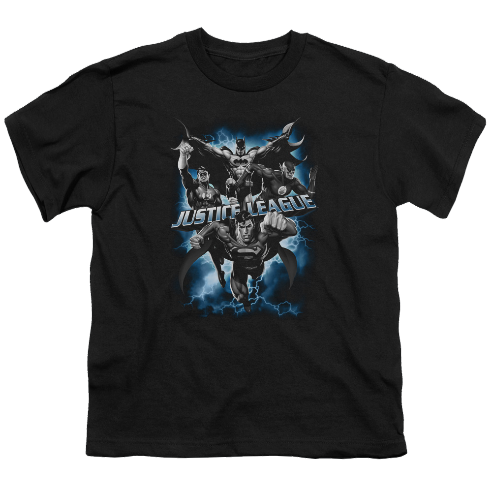 Justice League Justice Storm - Youth T-Shirt Youth T-Shirt (Ages 8-12) Justice League