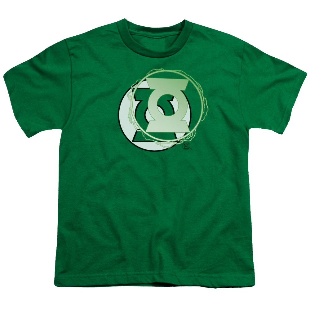 Green Lantern Gl Energy Logo - Youth T-Shirt Youth T-Shirt (Ages 8-12) Green Lantern