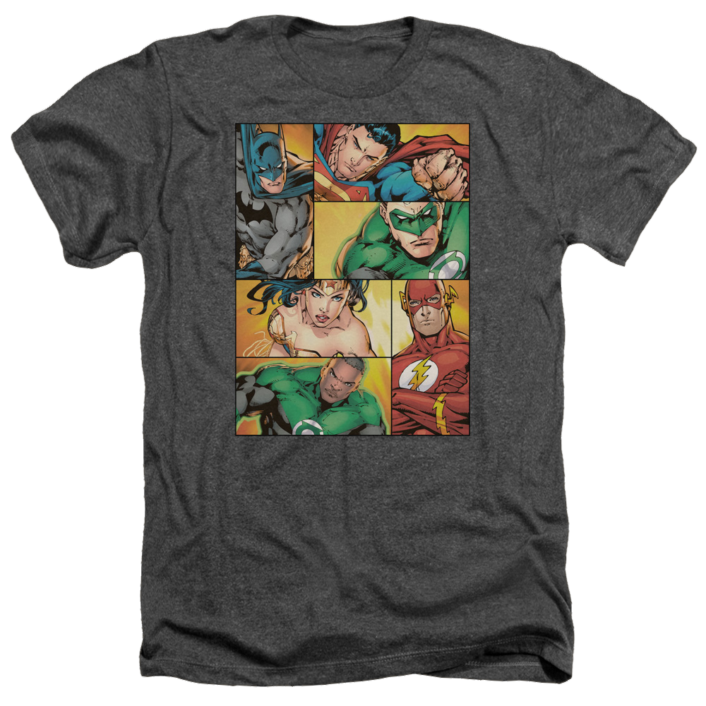 Justice League Hero Boxes Men's Heather T-Shirt Men's Heather T-Shirt Justice League