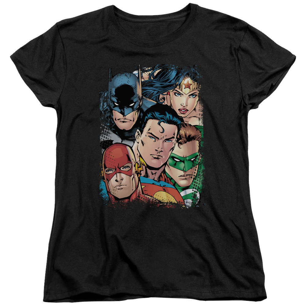 Justice League Up Close And Personal Women's T-Shirt Women's T-Shirt Justice League