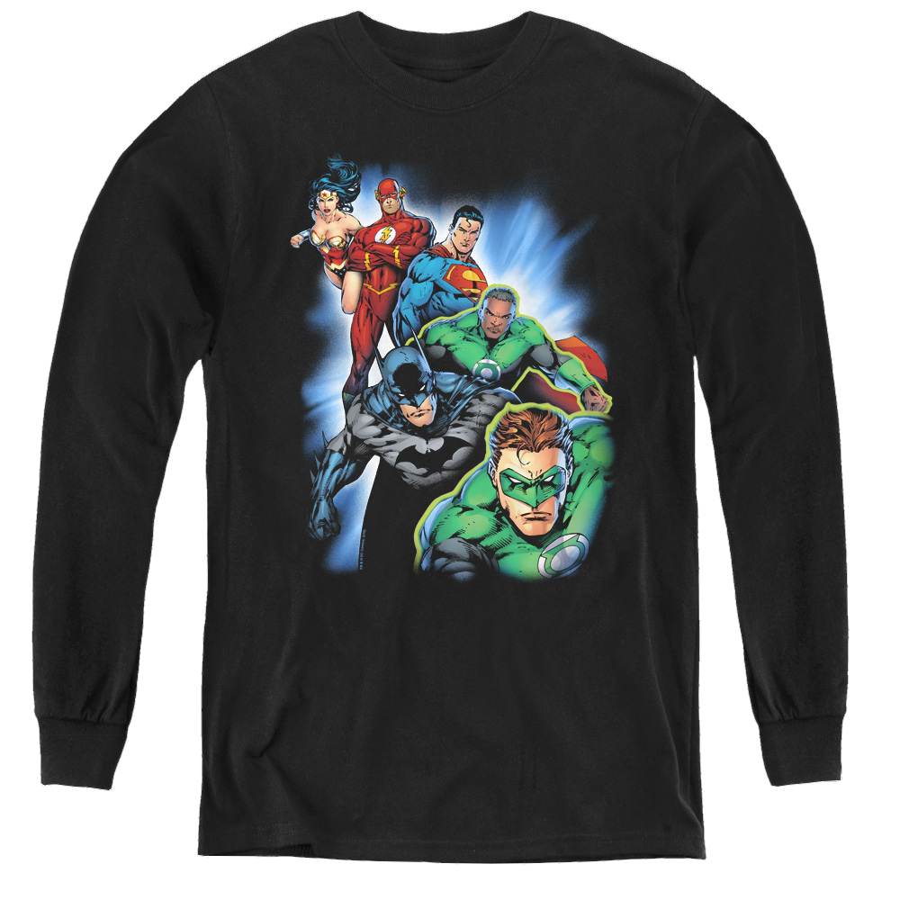 Justice League Heroes Unite - Youth Long Sleeve T-Shirt Youth Long Sleeve T-Shirt Justice League