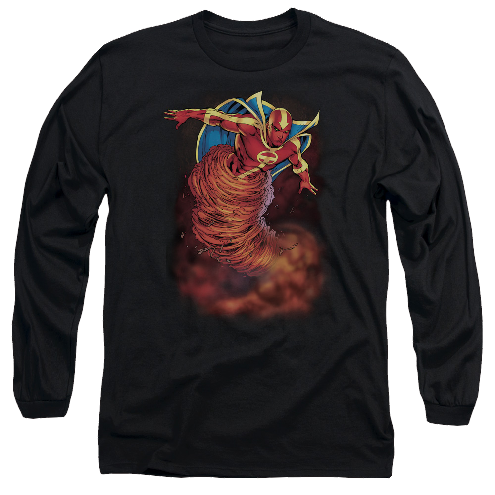 Justice League Tornado Cloud Men's Long Sleeve T-Shirt Men's Long Sleeve T-Shirt DC Comics