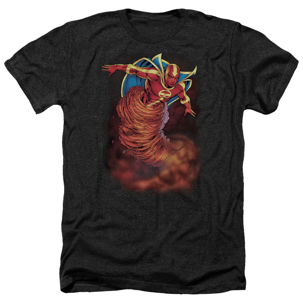 Justice League Tornado Cloud Men's Heather T-Shirt Men's Heather T-Shirt DC Comics