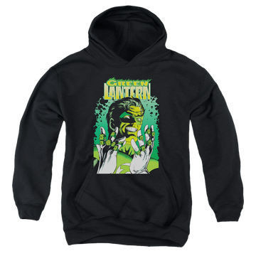 Black youth hoodie for ages 8 to 12 with Green Lantern Gl #49 Cover graphic