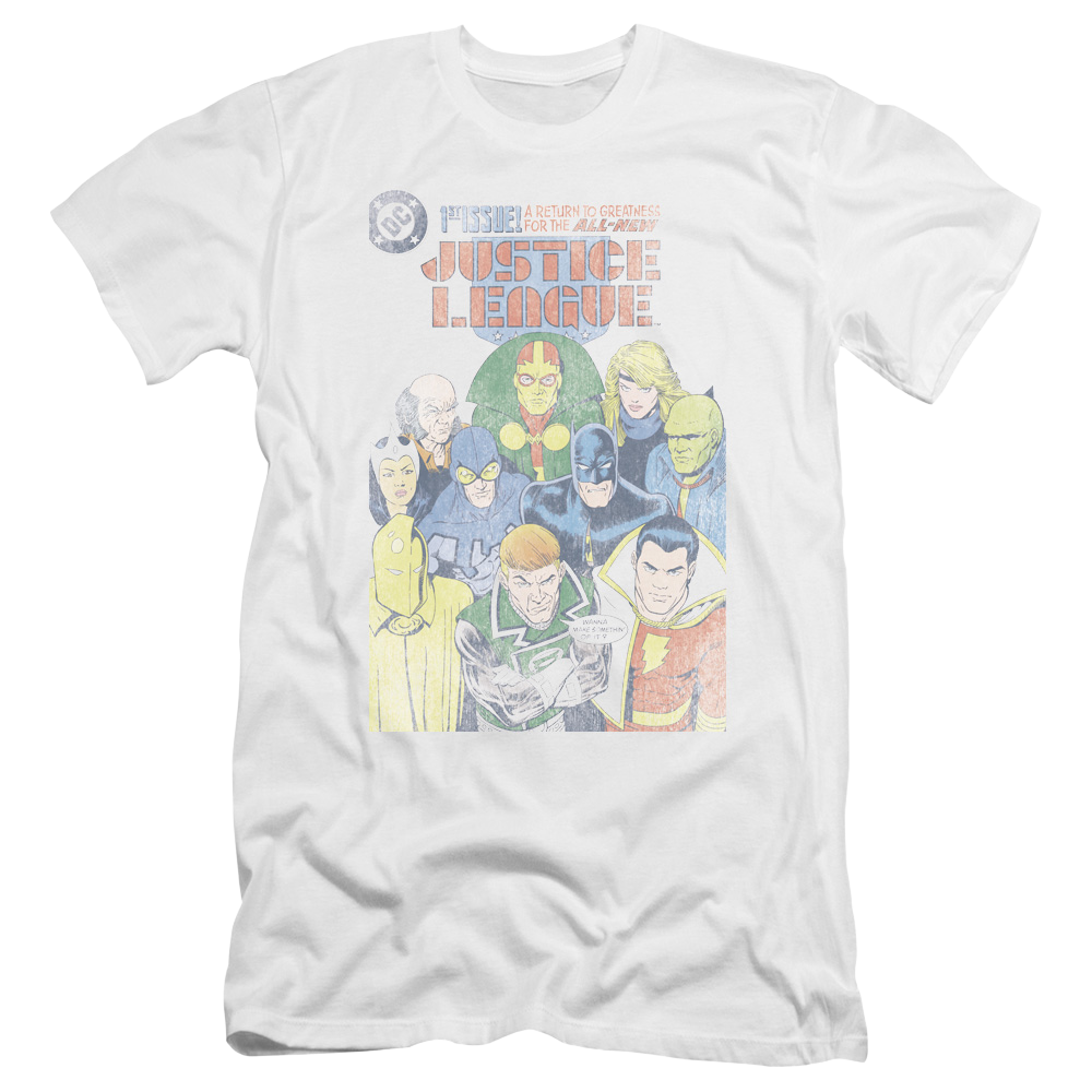 Justice League Justice League #1 Cover Men's Premium Slim Fit T-Shirt Men's Premium Slim Fit T-Shirt Justice League