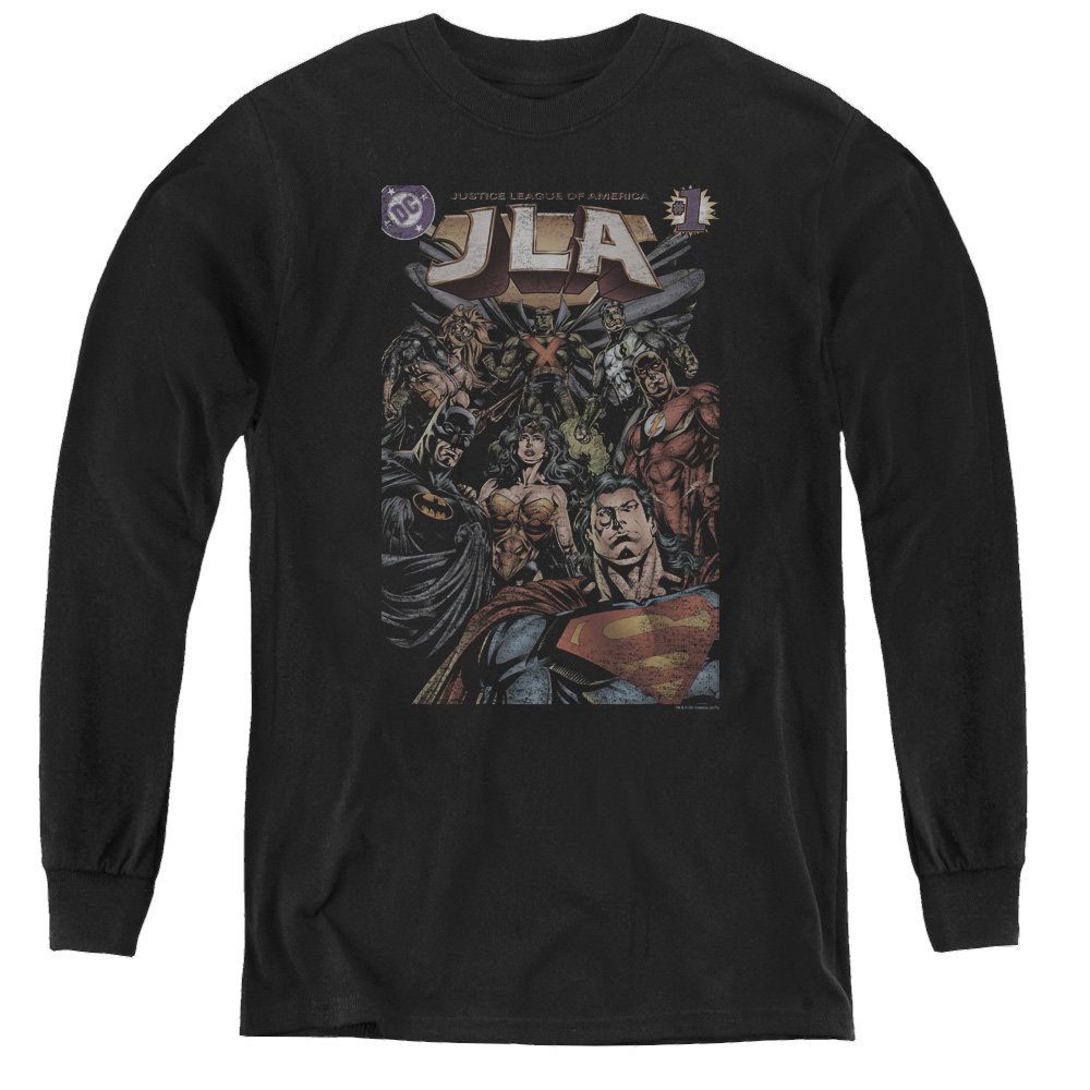 Justice League #1 Cover - Youth Long Sleeve T-Shirt Youth Long Sleeve T-Shirt Justice League