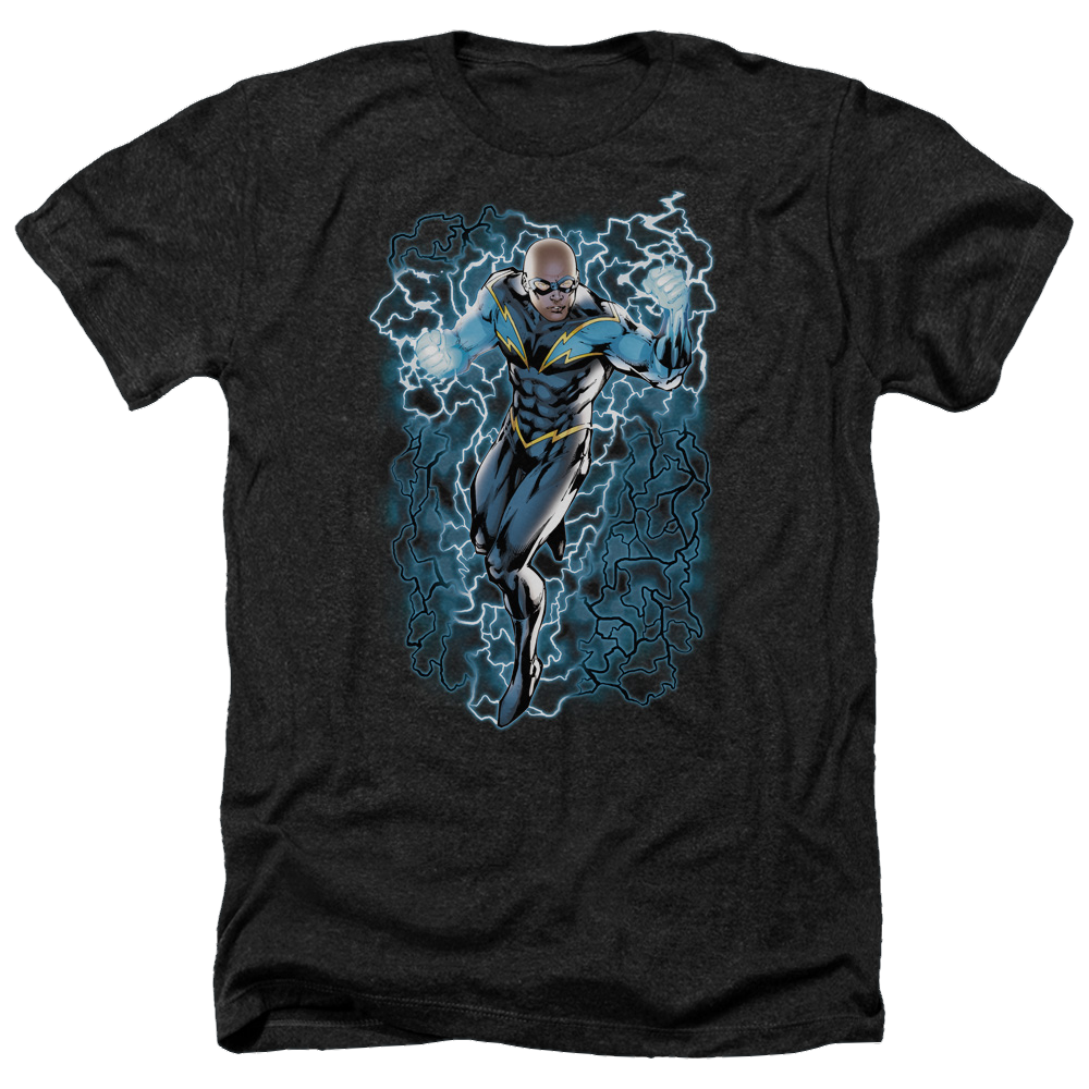 Justice League Black Lightning Bolts Men's Heather T-Shirt Men's Heather T-Shirt DC Comics
