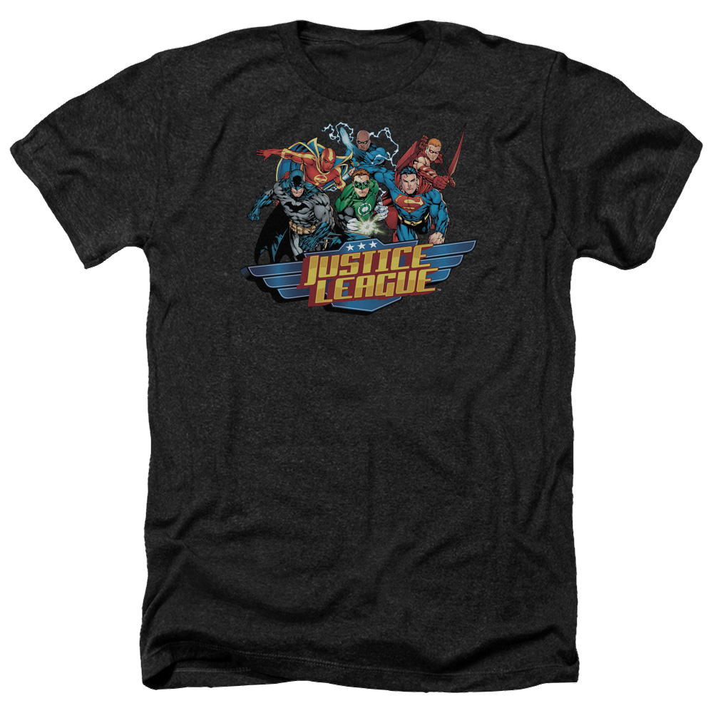 Justice League Ready To Fight Men's Heather T-Shirt Men's Heather T-Shirt Justice League