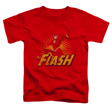 Red toddler t-shirt with Flash Rough Distress graphic