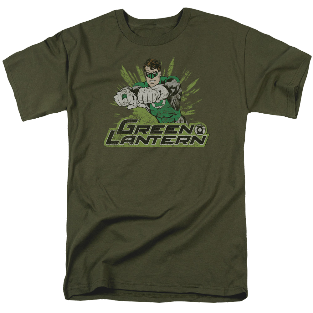 Green Lantern Gl Rough Distress - Men's Regular Fit T-Shirt Men's Regular Fit T-Shirt Green Lantern