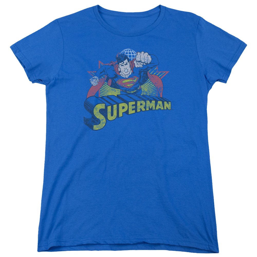Justice League Superman Rough Distress Women's T-Shirt Women's T-Shirt Superman
