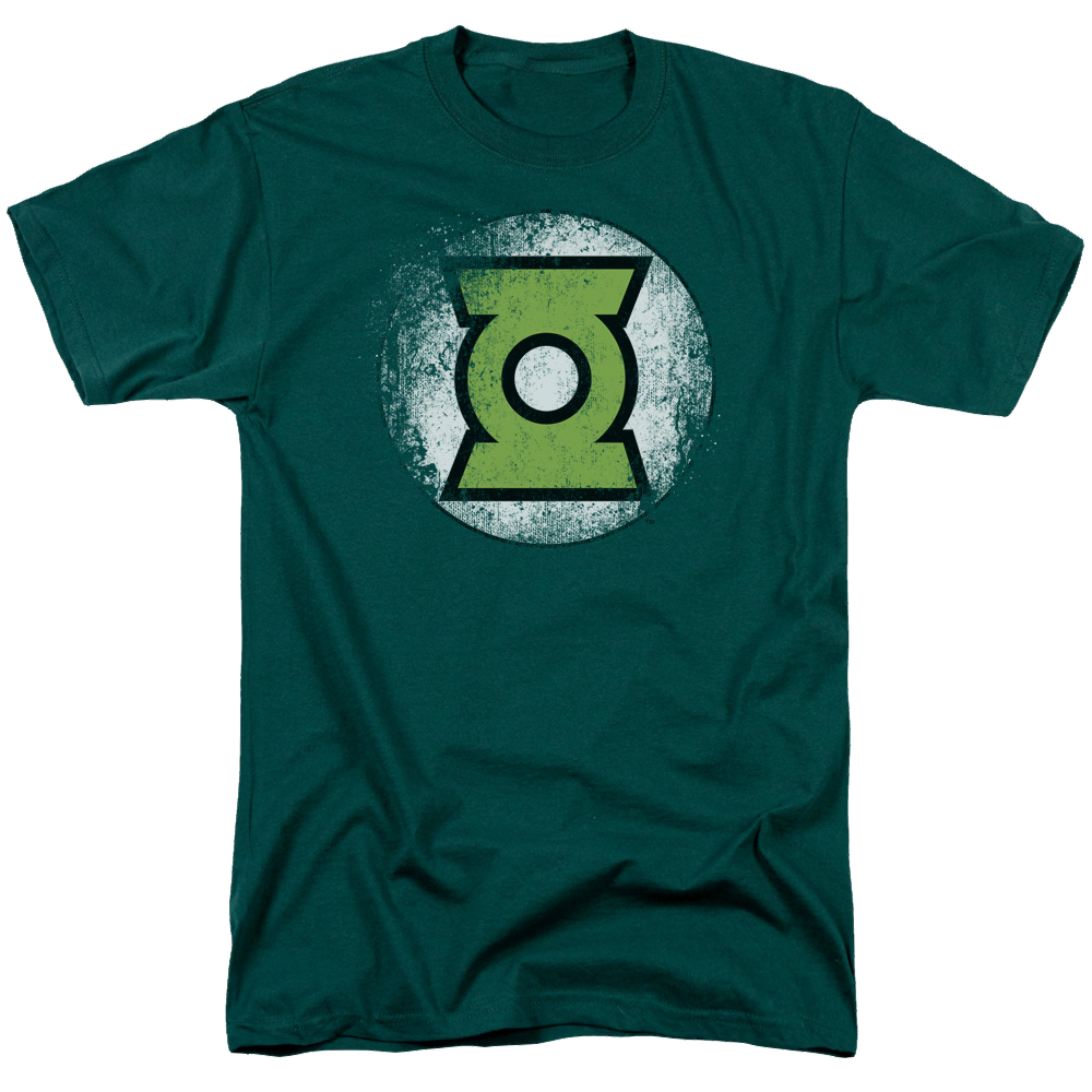 Green Lantern Destroyed Gl Logo - Men's Regular Fit T-Shirt Men's Regular Fit T-Shirt Green Lantern