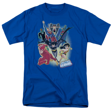 Royal men's regular fit t-shirt with Justice League Unlimited graphic