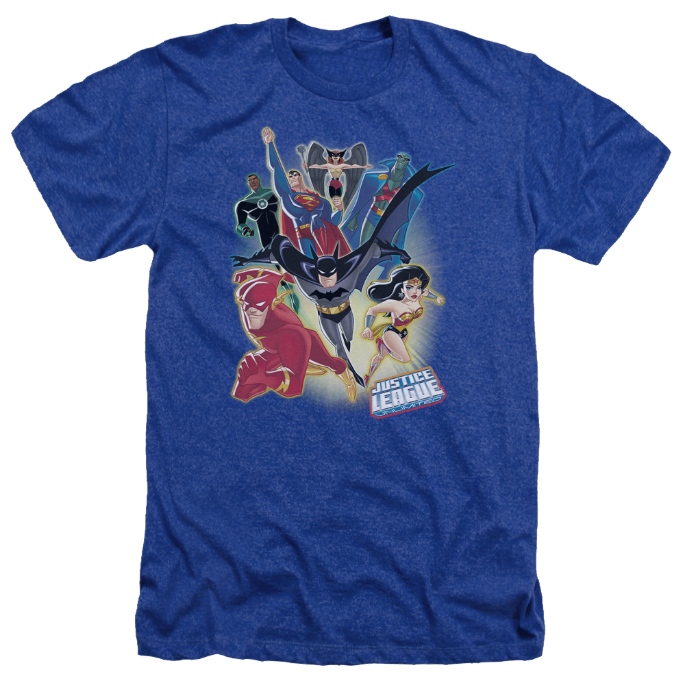 Justice League Unlimited Men's Heather T-Shirt Men's Heather T-Shirt Justice League