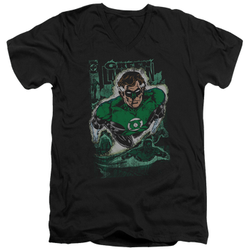 Green Lantern Green Lantern #1 Distress - Men's V-Neck T-Shirt Men's V-Neck T-Shirt Green Lantern