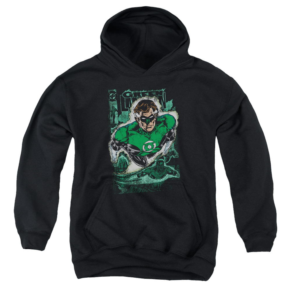 Green Lantern Green Lantern #1 Distress - Youth Hoodie Youth Hoodie (Ages 8-12) Green Lantern