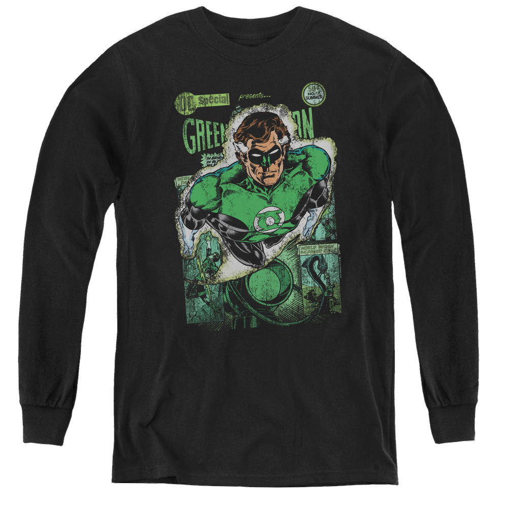 Green Lantern Green Lantern #1 Distress - Youth Long Sleeve T-Shirt Youth Long Sleeve T-Shirt Green Lantern